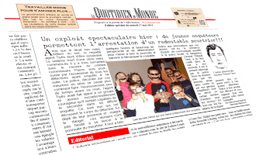 Une de journal : bravo les détectives !