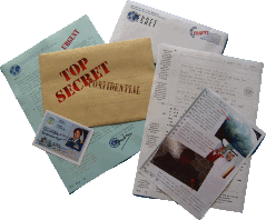 Contenu du jeu d'espionnage agent secret