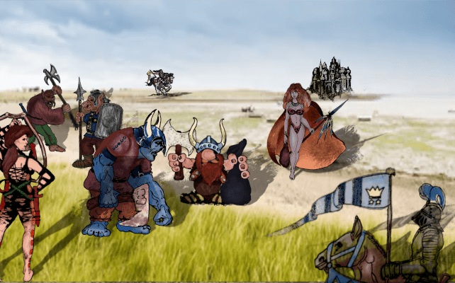 Personnages du jeu fantasy pour adultes