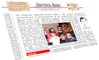 Une de journal : bravo les détectives !